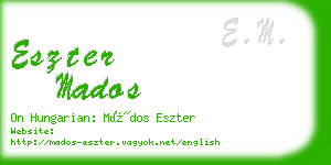 eszter mados business card